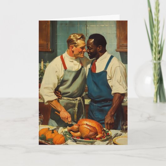 Kerstmaal Keuken Knuffel Kaart (Voorkant)