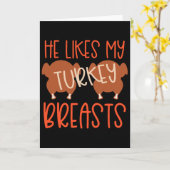 Kerstmaal Koppel Kalkoen Borst Ze Houdt Van Mijn D Kaart (Gele Bloem)