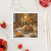 Kerstmaal met kaarsen servet (Insitu)