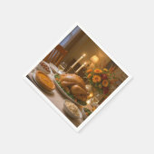 Kerstmaal met kaarsen servet (Hoek)