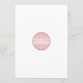 Kerstmaal met Rode Kerstbal Kaart (Achterkant)