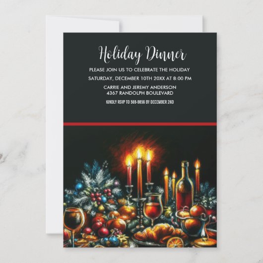 Kerstmaal Pasteltekening Kaart (Voorkant)