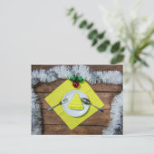 Kerstmaaltijd Briefkaart (Staand voorkant)