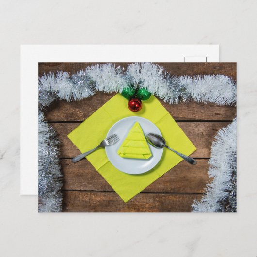 Kerstmaaltijd Briefkaart (Voorkant / Achterkant)