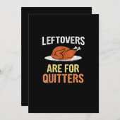 Kerstmaaltijd Eten Grappige Resterende Eten Is Voo Feestdagenkaart (Voorkant / Achterkant)