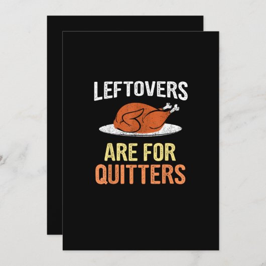 Kerstmaaltijd Eten Grappige Resterende Eten Is Voo Feestdagenkaart (Voorkant / Achterkant)