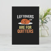 Kerstmaaltijd Eten Grappige Resterende Eten Is Voo Feestdagenkaart (Staand voorkant)