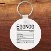 Kerstmaaltijd Feiten Eggnog Voeding Sleutelhanger (Voorkant)