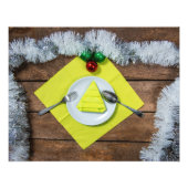 Kerstmaaltijd Foto Afdruk (Voorkant)