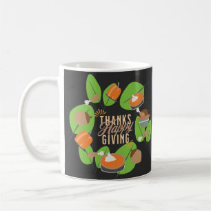 Kerstmaaltijd Kalkoen Pompoen Herfstgroen Koffiemok