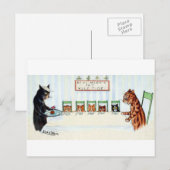 Kerstmaaltijd, Louis Wain Feestdagenkaart (Voorkant / Achterkant)