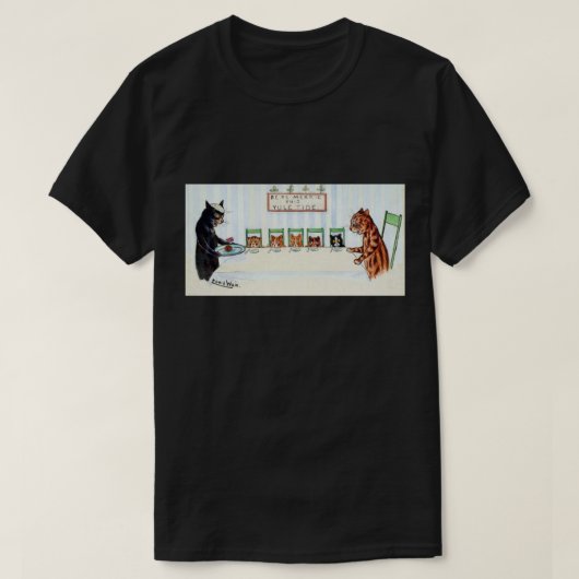 Kerstmaaltijd, Louis Wain T-shirt (Design voorkant)