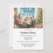 Kerstmaaltijd met het gezin kaart (Voorkant)