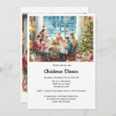 Kerstmaaltijd met het gezin  kaart (Voorkant / Achterkant)