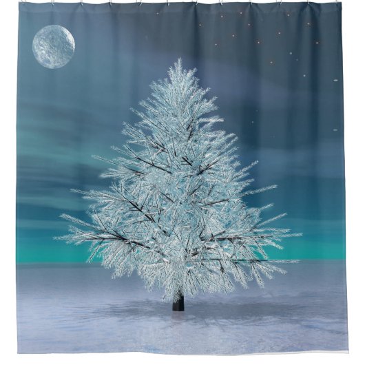 Kerstmaan Douchegordijn (Voorkant)