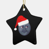 kerstmaan Emoji Ornaments Keramisch Ornament (Links)