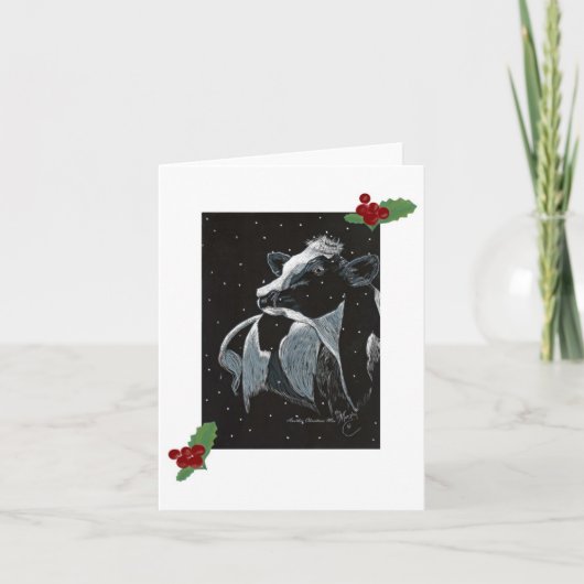 kerstmaan feestdagen kaart (Voorkant)