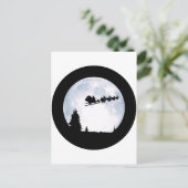 kerstmaan feestdagenkaart (Staand voorkant)