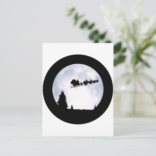 kerstmaan feestdagenkaart (Staand voorkant)