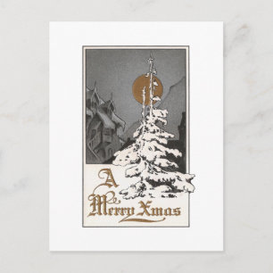 kerstmaan feestdagenkaart