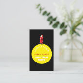 Kerstmaan, kerstfeestelijke uitnodiging informatiekaartje (Staand voorkant)