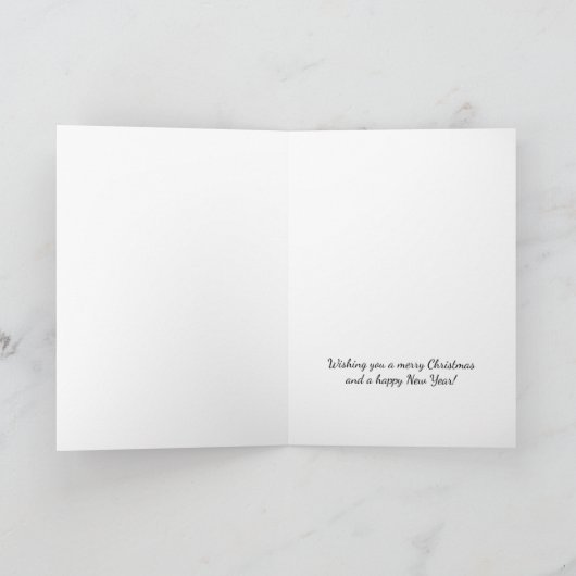 kerstmaan met een prettig kerstcadeautje feestdagen kaart (Binnen)