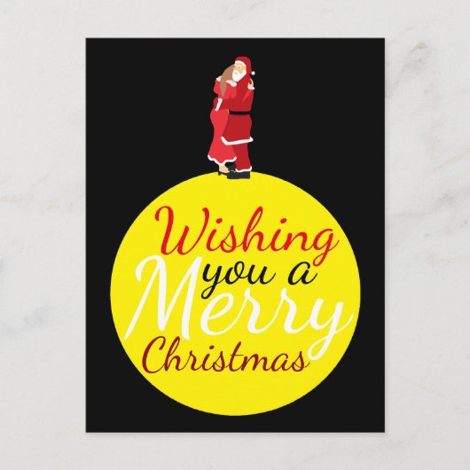 kerstmaan met een prettig kerstcadeautje feestdagenkaart (Voorkant)