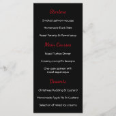 kerstmaan met een prettig kerstmenu menu (Achterkant)