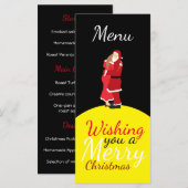 kerstmaan met een prettig kerstmenu menu (Voorkant / Achterkant)