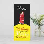 kerstmaan met een prettig kerstmenu menu (Staand voorkant)