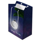 kerstmaan op palm medium cadeauzakje (Voorkant Gekanteld)