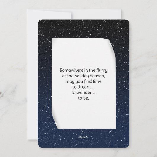 Kerstmaan op Pine Bough Feestdagenkaart (Achterkant)