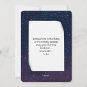 Kerstmaan op Pine Bough Feestdagenkaart (Achterkant)