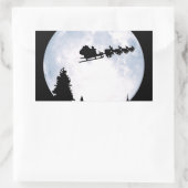 kerstmaan rechthoekige sticker (Tas)