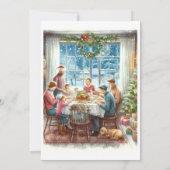 Kerstmaandag met het gezin kaart (Achterkant)