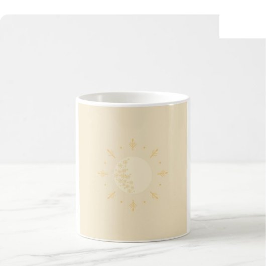 Kerstmaanfase mok - Goud & Crème