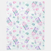 kerstmacarons fleece deken (Voorkant)