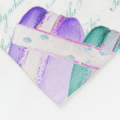 kerstmacarons fleece deken (Hoek)