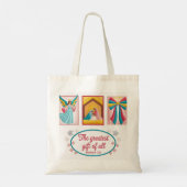 Kerstmachine Borduurontwerp – Engel Tote Bag (Achterkant)