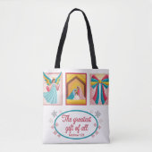 Kerstmachineborduurontwerp – Engel Tote Bag (Voorkant)