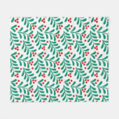 Kerstmaffia-bessen Fleece Deken (Voorkant (Horizontaal))