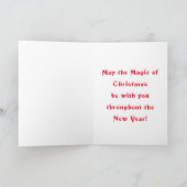 Kerstmagerrendiervoedsel Feestdagen Kaart (Binnen)