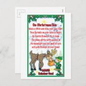 Kerstmagerrendiervoedsel Feestdagenkaart (Voorkant / Achterkant)