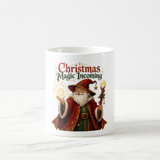 Kerstmagie Aankomende Tovenaar Kerstman Koffiemok