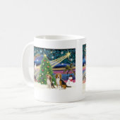 Kerstmagie Beagle Paar Koffiemok (Voorkant links)