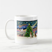 Kerstmagie Beagle Paar Koffiemok (Links)