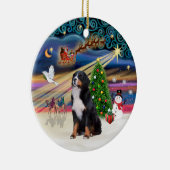 Kerstmagie - Berner Sennenhond 2 Keramisch Ornament (Rechts)