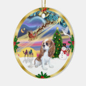 Kerstmagie - Blenheim Cavalier Keramisch Ornament (Links)