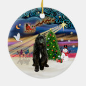 Kerstmagie - Bouvier (zwart) Keramisch Ornament (Achterkant)