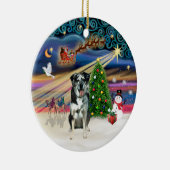 Kerstmagie - Catahoula Leopard Dog Keramisch Ornament (Rechts)